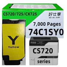 74C1SY0 Yellow Toner Cartridge Compatible for Lexmark CS720 CS725 CX725 Printer picture