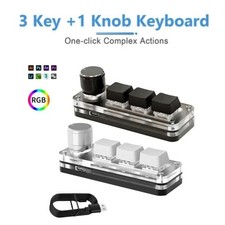 Programmable Macro Mechanical Keyboard 3 Key 1 Knob RGB Red Switch Gaming Keypad picture