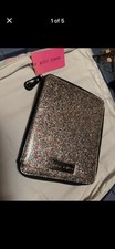 NWT Betsey Johnson Glitter Zip Folio Tablet/E-Reader Case - 8x10” picture