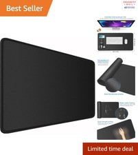 Large Black Mouse Pad 90x40 cm Durable Water Resistant and Non-Slip Design picture