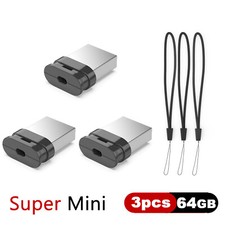 3pcs Mini USB 2.0 64GB exFAT Flash Drive Thumb Pen Stick for PC/Laptop for File picture