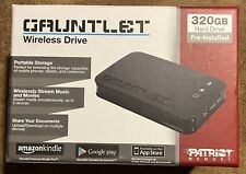 NEW OPEN BOX PATRIOT MEMORY GAUNTLET WIRELESS PORTABLE HARD DRIVE 320GB WIFI picture