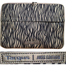TARGUS Arts Edition 13.3 Laptop Sleeve Zebra Stripe Squiggle Padded Case Pocket picture