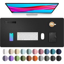 Non-Slip Waterproof PU Leather Desk Pad Protector for Mouse, Writing Desk, picture