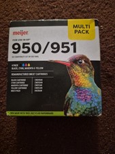 Meijer 950/951 Ink Cartridge Multipack Lot of 4 Black Color Cyan Sealed picture