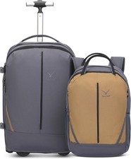 Hynes Eagle 43L Rolling Carry On Backpack 2-In-1 17