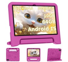 COLORROOM 2026 Upgraded Android 15 Tablet, 10.1 inches Google Pink picture
