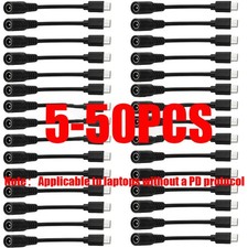 Lot 5-30pcs for HP DELL 100W  7.4mm Power Adapter Converter Cable To USB-C Port picture