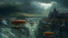Landscape fantasy art drawing architecture cathedral Custom Gaming Mat Desk picture