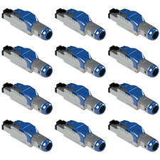 Tool Free Shielded RJ45 Cat 8 Field Termination Plug Connector 2-Pcs picture
