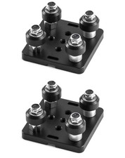 QWORK Small V-Wheel Plate, 2 Pack V-Slot Gantry Rod Plate with Wheel, 2 Pcs picture