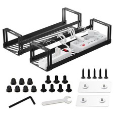 PAVSTINE 2 Pack Under Desk Cable Management 17 inch Tray×2 Pack, Black picture