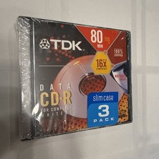 New TDK CD-R 80 min 700MB Disk Certified Plus CD-R 3 Pack picture