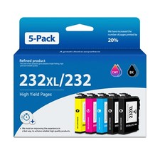 FADSOON® 232XL Ink Cartridges 5pk Replacement for Epson WF-2930 XP-4200 WF-2950 picture