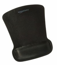 Amazon Basics Gel Mouse Pad with Wrist Support - Black Ergonomic Comfort picture