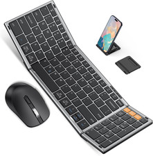 Foldable Keyboard and Mouse for 3 Devices,  Wireless Bluetooth Combo picture