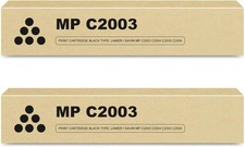 Compatible w/ Ricoh 841918 Black Toner 2 Pack MP C2003 C2503 C2004 C2504 picture