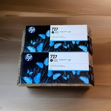 2 Genuine HP Design Jet 727 Photo Black Gray Ink Cartridge F9J79A 300ml Sealed picture