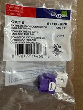 Leviton 61110-RP6 Extreme Cat 6 Connector Jack T568 A/B Wiring New in Sealed Pak picture
