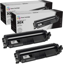 LD 2PK Comp Black Cartridge w Chip for HP Toner 30X CF230X LaserJet MFP M227d picture