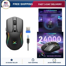 TECKNET Wireless Gaming Mouse Tri-Mode 24000 DPI Ergonomic RGB 6 Buttons picture