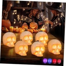 Halloween Skull Light with Music - 5-Mode Skull Lamp - 6 Pack picture