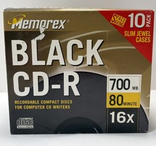 Memorex Black CD-R 10 Pack 700MB 80 Minute 32x Recordable Compact Discs New picture