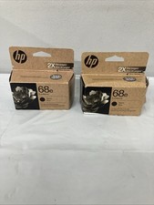 2 New Genuine Sealed HP 68e Black Original Ink Cartridges picture