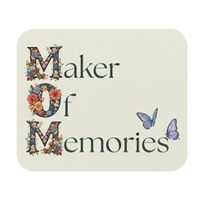 Mouse Pad, MOM-Maker of Memories with florals and butterflies, Gift for Mom, picture
