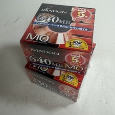 Sealed Lot of 10 Imation MO Disks 640MB 230MB Macintosh 2x5 Made in Japan picture