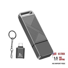 FAT32 USB 3.0 Flash Drive with a USB3.0 C Adapter and Keychain () 32GB Grey picture