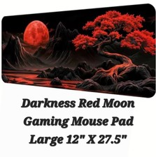 Large Darkness Red Moon Gaming Mouse Pad 12