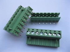 120 pcs 5.08mm Angle 8 pin Screw Terminal Block Connector Pluggable Type Green picture