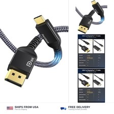 Maxonar VESA Certified USB C to DisplayPort 1.4, 8K 60Hz Thunderbolt 4/3 /USB... picture