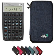HP 10B II Plus/HP10BII+ Financial Scientific Calculator + WYNGS Protective Ca... picture