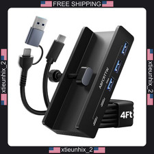7-Port USB 3.0 Hub with Desk Clamp, 4 USB-A & 3 USB-C, 5Gbps picture