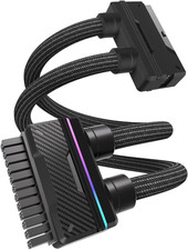 UNIFAS ARGB 24-Pin PSU Extension Cable, Unified Dual-Tube, Black | picture