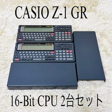 CASIO Z-1GR 16bit Pocket Computer 2 Units Set Junk Condition Rare Vinta Untested picture
