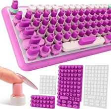 Udefineit 91PCS Raised Keyboard Stickers for Long Nails, Soft Silicone Long Nail picture