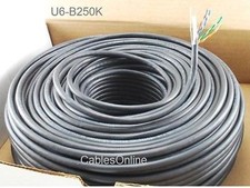 250ft Solid CAT6E CMR 550 Mhz, High-Performance 23 AWG Copper Bulk Cable, Black picture
