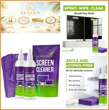 Screen Cleaner Spray 2 Pack 8oz with Microfiber Cloth Streak Free for TV Laptop picture