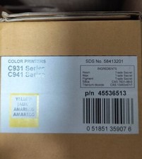 Genuine OKI 45536513 Yellow High Capacity Toner Cartridge 38K C931 C941 picture