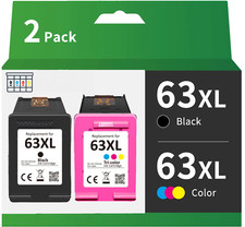 2PK Ink Cartridge Compatible For HP 63XL ENVY 4512 4516 OfficeJet 4652 4655 picture