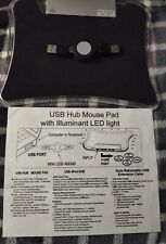 New Mouse Pad w/LED Light & 4 USB+ Retractable USB*List $45/Sale $30*GREAT BUY* picture