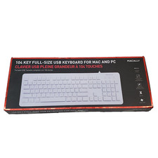 NEW SEALED Macally QKEY 104key White Full Size Usb Accs Keyboard For Mac picture