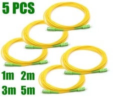 5 pcs 1-5m SC/APC to SC/APC Fiber Optic Simplex Single Mode Jumper Patch Cable picture
