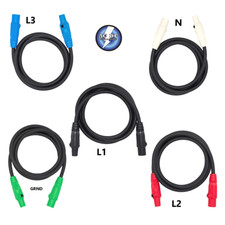 4/0 Cam Lock Power Cord, 400A, 600Vac Cam lock 25 ft you Choose Cam Lock Color picture