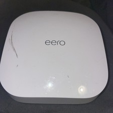 eero Pro 6E Tri Band WiFi 6E S010001 Mesh WiFi Router No Power Cord Tested Reset picture