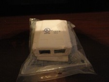 TWO 2-Port Dual Keystone Jack Surface Mount Housing Box - RJ45 RJ12 RJ11 C6 picture
