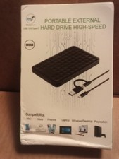 ModusTech Facet 500GB Portable USB-C External Hard Drive - Black Brand New Boxed picture
